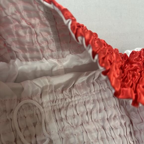 Thai Boxing Shorts Satin White & Blue Adult Size XL - Picture 5 of 8